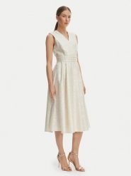 Rinascimento Sukienka koktajlowa CFC0127709003 Écru Regular Fit. Sukienki damskie Rinascimento, xs, bez wzorów, z syntetyku, wizytowe, bez kołnierzyka, bez ramiączek. Za 949.99 zł.