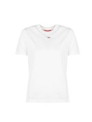 Diesel T-shirt "T-Reg" | A07239-0AJAX | Kobieta | Biały. Białe t-shirty damskie Diesel, uniwersalny, bez wzorów, z bawełny, eleganckie, bez kołnierzyka, bez ramiączek. W wyprzedaży za 149.00 zł.