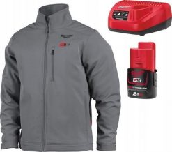 Kurtka męska Milwaukee MILWAUKEE.HEATING JACKET M12HJGREY5-201 (L) GRAY. Szare kurtki męskie Milwaukee, l, bez wzorów, bez kaptura. Za 1,009.65 zł.