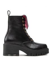 Chiara Ferragni Botki CF3044-001 Czarny. Czarne botki damskie Chiara Ferragni, bez wzorów, ze skóry, bez obcasa, na słupku, bez zapięcia. Za 1,599.00 zł.