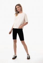 Szorty jeansowe, Slim Fit, E-NEDA. Czarne szorty damskie Volcano, bez wzorów, z bawełny, klasyczne. Za 149.99 zł.
