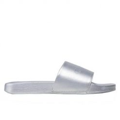 Klapki damskie Champion Queens Slide. Szare klapki damskie Champion, bez wzorów, z materiału, bez obcasa, bez zapięcia. Za 113.00 zł.