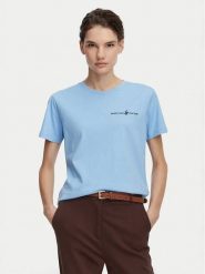 Beverly Hills Polo Club T-Shirt P-SS26W-TS085 Niebieski jasny Regular Fit. Niebieskie t-shirty damskie Beverly Hills Polo Club, s, bez wzorów, z bawełny, bez kołnierzyka, bez ramiączek. Za 139.99 zł.