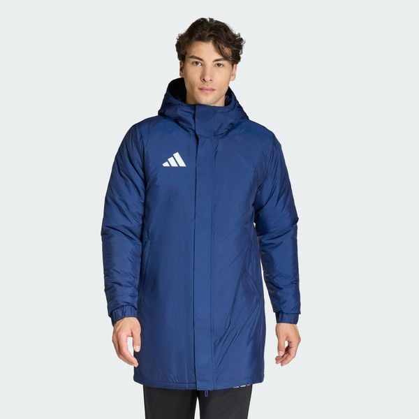 Kurtka Entrada26 Stadium. Białe kurtki męskie Adidas, xs, z aplikacjami, z materiału, z kapturem, do piłki nożnej. Za 408.00 zł.