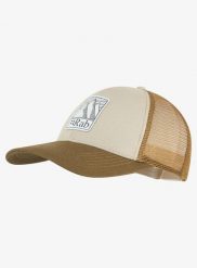 Czapka z daszkiem Rab Dihedral Badge Cap - pebble/oak. Brązowe czapki damskie RAB, bez wzorów, z bawełny, eleganckie. Za 159.99 zł.