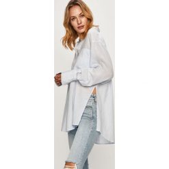 Tommy Jeans - Koszula. Niebieskie koszule damskie Tommy Jeans, l, bez wzorów, z bawełny, casualowe, bez kołnierzyka, bez ramiączek. W wyprzedaży za 219.90 zł.