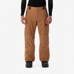 Spodnie snowboardowe męskie Dreamscape SNB 500. Brązowe spodnie sportowe męskie DREAMSCAPE, l, bez wzorów, z materiału, narciarskie. Za 449.99 zł.