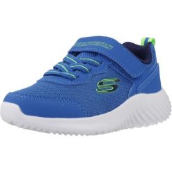 Buty SKECHERS BOUNDER TECHROX Niebieski. Niebieskie buty zimowe męskie Skechers, bez wzorów, z syntetyku, bez obcasa, bez zapięcia. Za 150.62 zł.