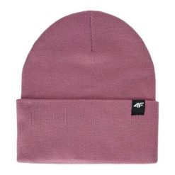 Czapka zimowa damska outdoor. Czerwone czapki damskie 4F, na zimę, z aplikacjami, z dzianiny, biznesowe. Za 71.99 zł.