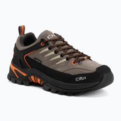 Buty trekkingowe męskie CMP Rigel 2.0 Low Waterproof. Brązowe trekkingi męskie CMP, ze skóry, przed kostkę, bez zapięcia. Za 459.99 zł.