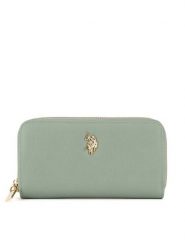 U.S. Polo Assn. Portfel BIUXT8382WVP Khaki. Brązowe portfele damskie U.S. Polo Assn., z tworzywa sztucznego. Za 159.99 zł.
