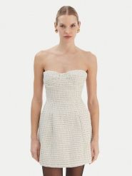 Bardot Sukienka koktajlowa Florine 60134DB Écru Slim Fit. Sukienki damskie Bardot, bez wzorów, z syntetyku, wizytowe, bez kołnierzyka, bez ramiączek. Za 689.99 zł.