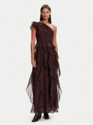Vero Moda Sukienka koktajlowa Sabrina 10343819 Brązowy Regular Fit. Brązowe sukienki damskie Vero Moda, s, bez wzorów, z syntetyku, wizytowe, bez kołnierzyka, bez ramiączek. Za 449.99 zł.
