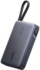 Powerbank Ugreen Powerbank 20000mAh Ugreen PB550 USB + USB-C, 67W, wbudowany kabel (szary). Szare powerbanki Ugreen. Za 199.00 zł.
