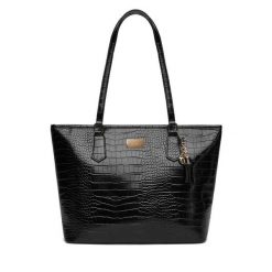 Torebka DeeZee. Czarne shopperki damskie DeeZee, bez wzorów, bez dodatków. Za 149.99 zł.