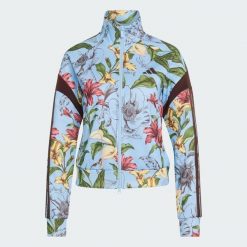 BLUZA DRESOWA ADIDAS x FARM RIO HOUSE OF TIRO. Białe bluzy damskie Adidas, s, bez wzorów, z bawełny, eleganckie, bez ramiączek, bez kaptura. Za 349.00 zł.