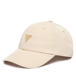 Czapka z daszkiem Guess. Brązowe czapki damskie Guess, z aplikacjami. Za 159.99 zł.