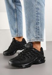 Czarne Buty Sportowe Sneakersy Ozdobione Tłoczeniem Zolzivia. Czarne obuwie sportowe damskie Born2be, z aplikacjami, z jeansu, bez zapięcia. Za 99.99 zł.