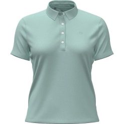 Damska koszulka polo Under Armour Armourdry. Niebieskie bluzki damskie Under Armour, bez wzorów, sportowe, bez kołnierzyka, bez ramiączek. Za 370.00 zł.