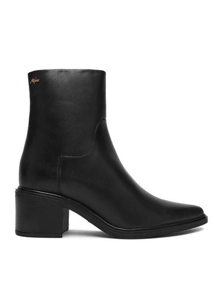 MEXX Botki CEO-MX/047C-WI44 Czarny. Czarne botki damskie Mexx, bez wzorów, ze skóry, bez obcasa, na słupku, bez zapięcia. Za 429.99 zł.