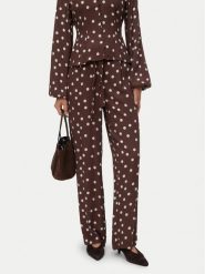 Vero Moda Spodnie materiałowe Elisa 10347961 Brązowy Loose Fit. Brązowe spodnie materiałowe damskie Vero Moda, bez wzorów, z materiału. Za 179.99 zł.