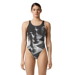 Strój Kąpielowy Akron Chess – Rozmiar 30. Czarne stroje kąpielowe damskie AKRON, bez wzorów. Za 722.77 zł.