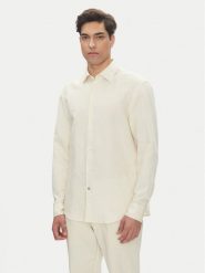 BOSS Koszula C-Hal 50539531 Kremowy Casual Fit. Białe koszule męskie Boss, m, bez wzorów, ze lnu, biznesowe, bez kołnierzyka, bez ramiączek. Za 279.99 zł.