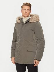 Geox Parka Sandford M4628F T3148 F3269 Zielony Regular Fit. Zielone parki męskie Geox, m, bez wzorów, z syntetyku, bez kołnierzyka, bez kaptura. Za 679.99 zł.
