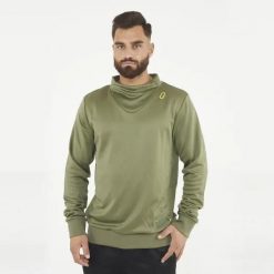 Bluza techniczna treningowa MUZO. Zielone bluzy męskie Legea, m, bez wzorów, z poliesteru, sportowe, bez ramiączek, bez kaptura. W wyprzedaży za 88.50 zł.