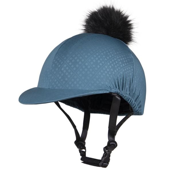Czapka na kask jeździecki QHP Micah. Niebieskie czapki damskie QHP, na lato, bez wzorów, z elastanu. Za 148.00 zł.
