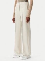 Patrizia Pepe Spodnie materiałowe 8P0709/A533-B814 Beżowy Regular Fit. Brązowe spodnie materiałowe damskie Patrizia Pepe, bez wzorów, z materiału. Za 549.99 zł.