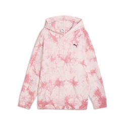 Młodzieżowa luźna bluza z kapturem Essentials z efektem tie-dye PUMA. Czerwona bluzy damskie Puma, m, bez wzorów, eleganckie, bez ramiączek, z kapturem. Za 219.00 zł.