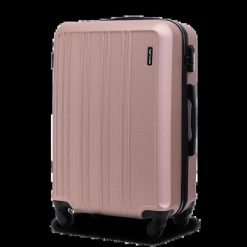 Walizka średnia Wings 24" HARRIER Rose gold. Czerwone walizki damskie Wings, bez wzorów, z materiału, średnie. Za 159.90 zł.