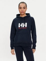 Helly Hansen Bluza Logo 2.0 34460 Granatowy Regular Fit. Niebieskie bluzy damskie Helly Hansen, xs, bez wzorów, z bawełny, bez ramiączek, bez kaptura. Za 289.99 zł.