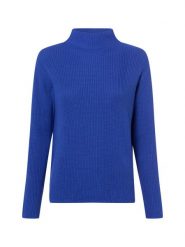 Marie Lund Sweter Kobiety Bawełna niebieski, XS. Niebieskie swetry nierozpinane damskie Marie Lund, uniwersalny, bez wzorów, z bawełny, klasyczne, bez kołnierzyka, bez ramiączek. Za 299.95 zł.