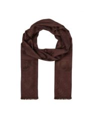 Guess Szal AW5685 POL03 Brązowy ciemny. Brązowe rękawiczki damskie Guess, z aplikacjami, z poliesteru. Za 194.99 zł.