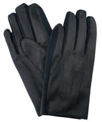 Miękkie i Delikatne Rękawiczki Męskie - Bawełniane - Granat z Grafitem. Szare rękawiczki męskie Em men's accessories, na jesień, bez wzorów, z bawełny. Za 99.00 zł.