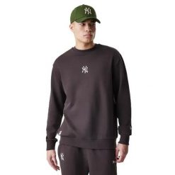 Bluza New York Yankees MLB Midi LE Crew BB BRS. Brązowe bluzy sportowe męskie New Era, m, bez wzorów, bez kaptura. Za 232.50 zł.