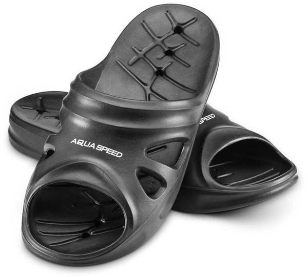 AQUA-SPEED KLAPKI FLORIDA BLACK KOL.07 ROZMIAR 47/48. Czarne klapki męskie Aqua-Speed, bez wzorów, bez zapięcia. Za 48.02 zł.