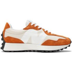 Buty do chodzenia męskie New Balance U327LF. Brązowe buty sportowe męskie New Balance, bez wzorów, z materiału, bez zapięcia, trekkingowe. Za 698.00 zł.