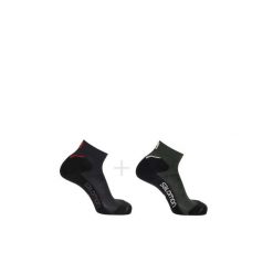 Skarpety sportowe do biegania Salomon Speedcross Ankle 2 pary. Czarne skarpetki damskie Salomon, bez wzorów. Za 105.00 zł.
