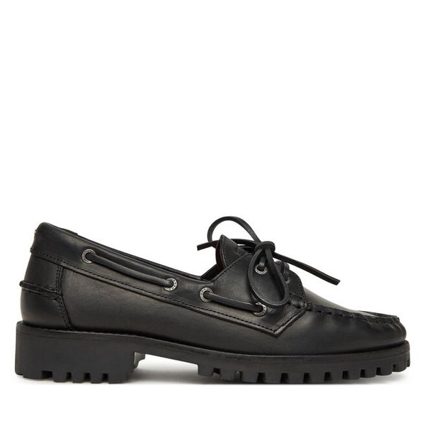 Półbuty Bronx. Czarne półbuty damskie Bronx, bez wzorów, bez obcasa, na płaskiej podeszwie, bez zapięcia. Za 299.99 zł.