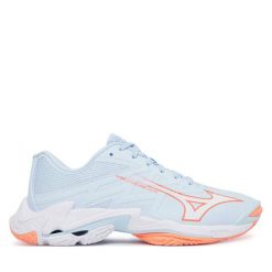 Buty halowe Mizuno. Niebieskie obuwie sportowe damskie Mizuno, bez wzorów, bez zapięcia, mizuno wave. Za 689.99 zł.
