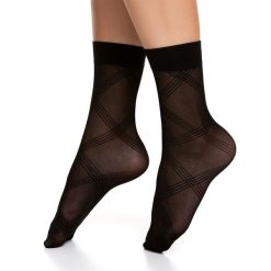 Czarne Damskie Skarpetki Bezpalcowe Wzorzyste 1 Para. Czarne skarpetki damskie Moraj, bez wzorów, z materiału. Za 15.99 zł.