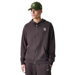 Kapucha z pełnym zamkiem błyskawicznym New York Yankees MLB Midi LE SPG BB BRS. Brązowe bluzy męskie New Era, m, bez wzorów, casualowe, bez ramiączek, bez kaptura. Za 245.00 zł.