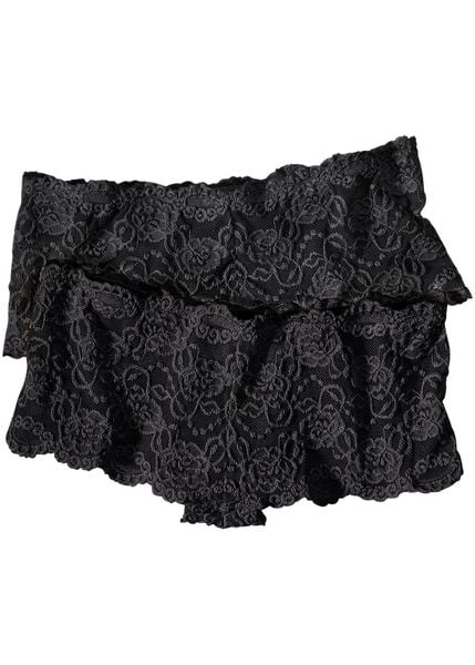 Figi z koronki (2 pary). Czarne majtki damskie bonprix, z koronki. Za 32.99 zł.