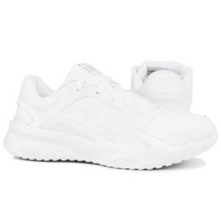 Buty męskie sportowe treningowe Under Armour UA Edge Leather. Białe buty sportowe męskie Under Armour, bez wzorów, bez zapięcia, na fitness i siłownię. Za 209.99 zł.