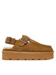 Clarks Sandały Meare Easy Mid 26329387 Brązowy. Brązowe sandały damskie Clarks, bez wzorów, bez obcasa, na płaskiej podeszwie, bez zapięcia. Za 569.99 zł.