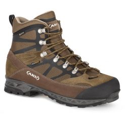 Buty trekkingowe Aku Trekker Pro GTX z Vibram i GoreTex. Brązowe buty zimowe męskie Aku, bez wzorów, z gore-texu, bez obcasa, bez zapięcia. Za 599.00 zł.