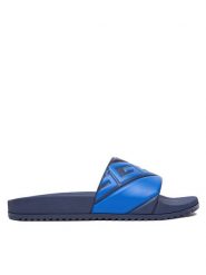 Guess Klapki FMJODE ELE19 Granatowy. Niebieskie klapki męskie Guess, z aplikacjami, z syntetyku, bez zapięcia. Za 199.99 zł.
